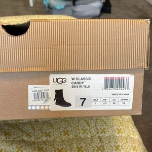 UGG Black knit boots.